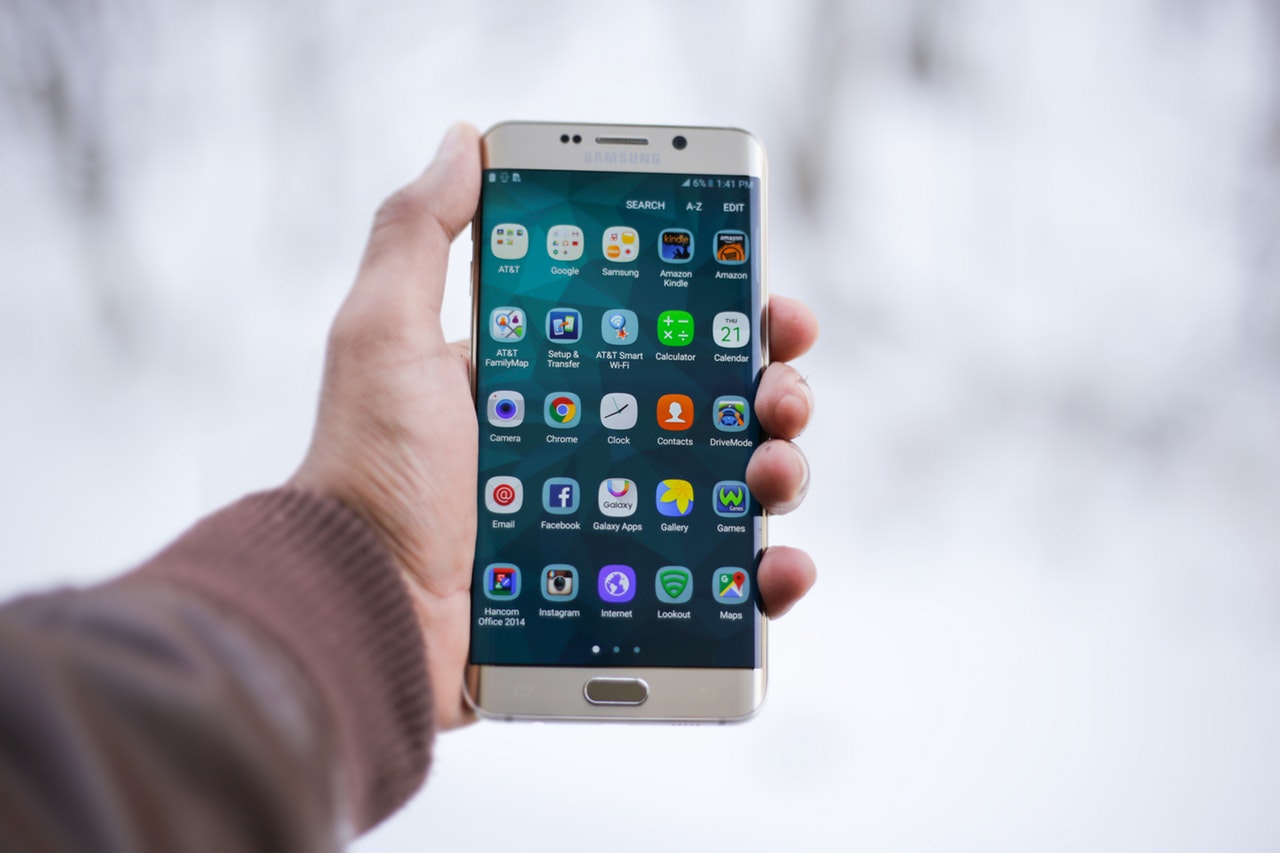 a person holding a smartphone